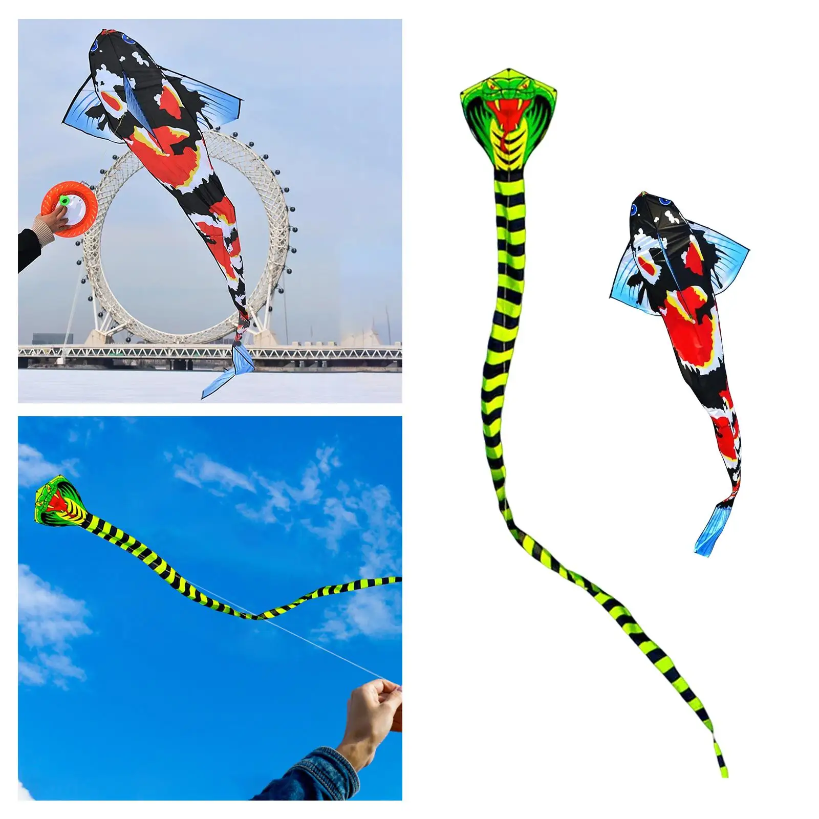 Premium Single Line Kite for Kids and Adults - Effortlessly Soar with a Colorful Long Tail