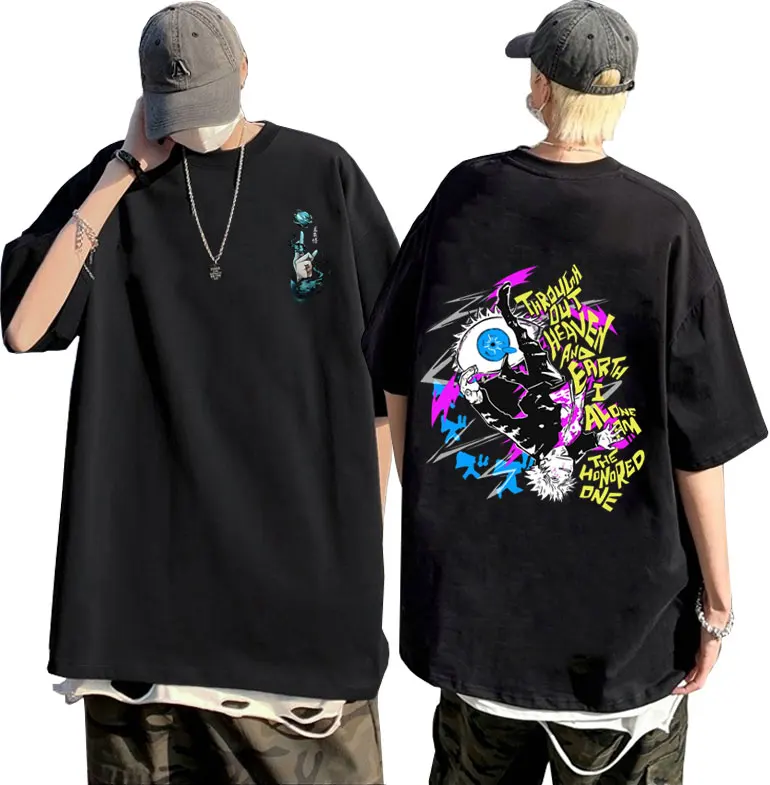 

Japanese Anime Jujutsu Kaisen Satoru Gojo Graphic Print T-shirt Men Women Manga Casual T Shirts Men's Fashion Oversized Tshirt