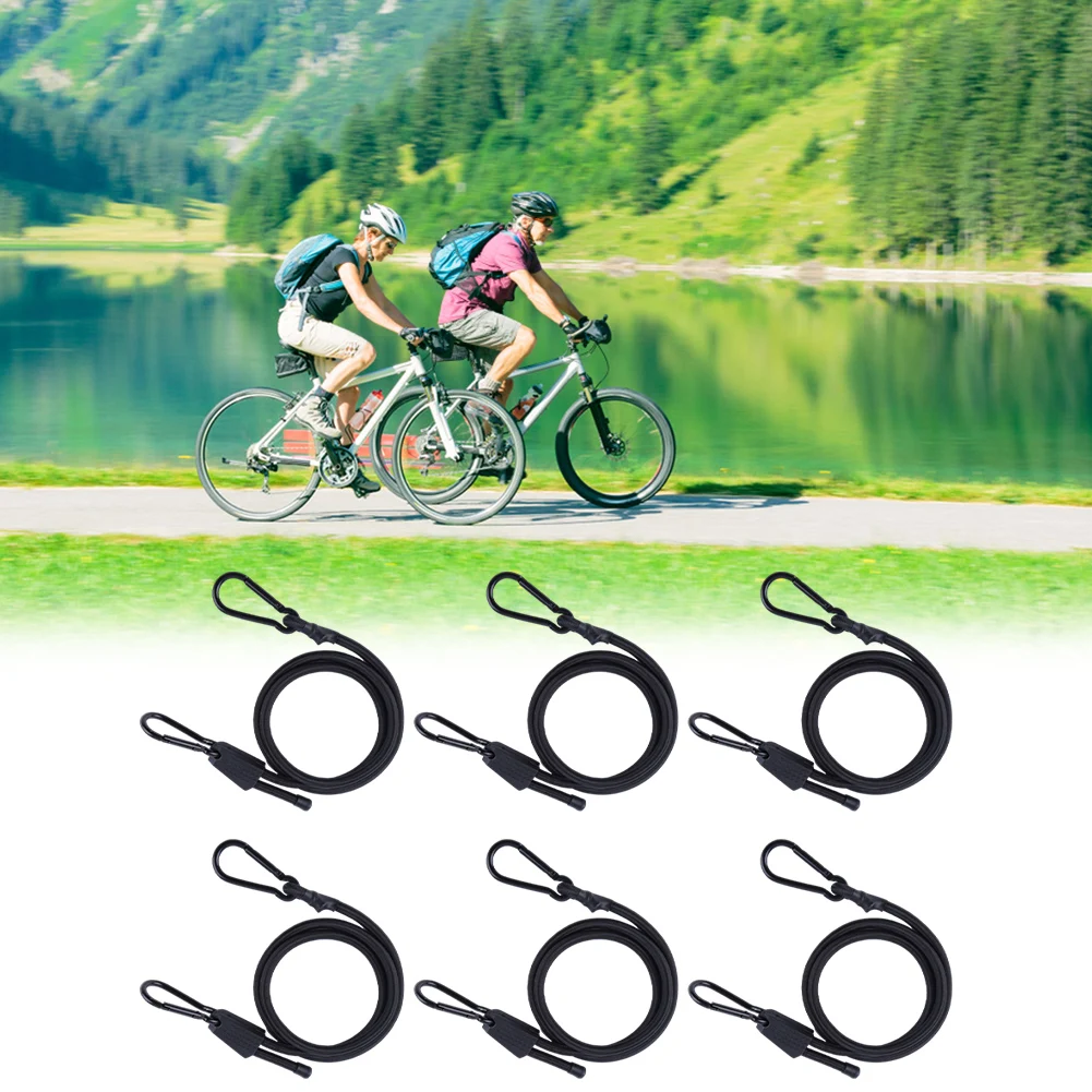 6 PCS Adjustable Bungee Cords with Hooks Super Elastic Bungee Straps Elastic Ropes Tie Downs Cable for Bike Rack Tarps Cruise