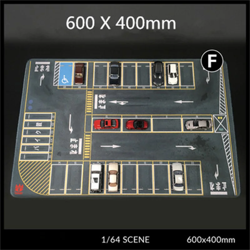 1:64 Scale Scene Mat Large Parking Lot For Diecast Car Model Vehicle Scene Display Toy Mouse Pad Scene Show Collection Display