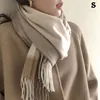High Quality 100% Pure Wool Scarf Women Classic Chic  Autumn Winter Colorful Plaid Tassel Warm Muffler Female Thermal Shawl Lady