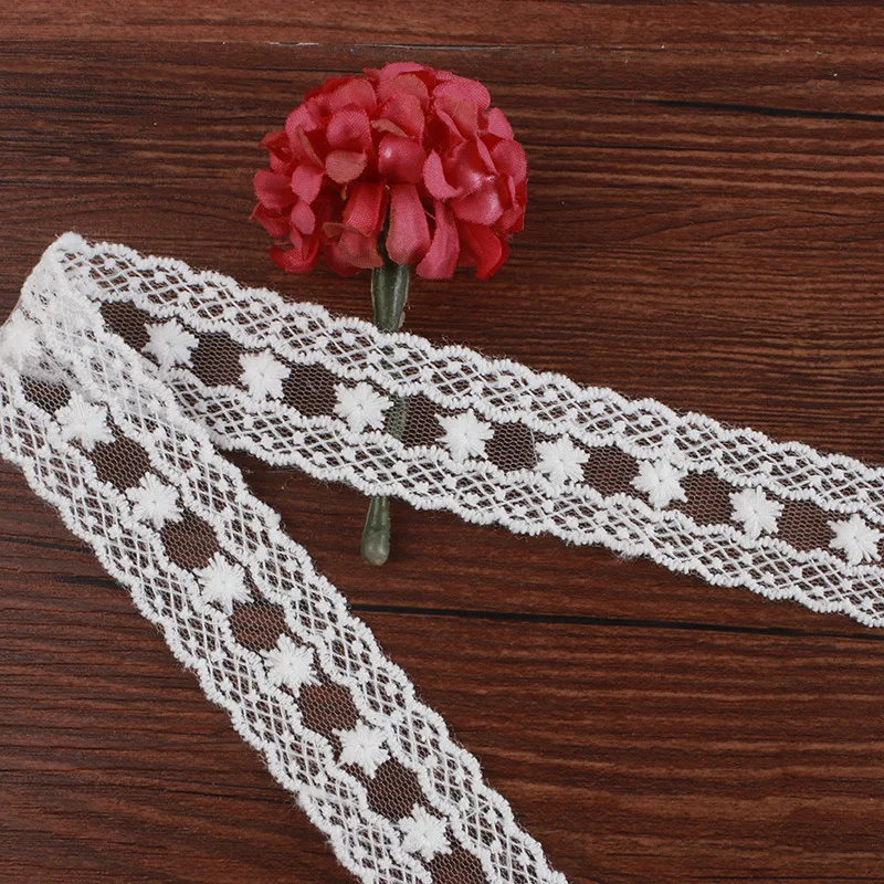 

Milk Silk Embroidery 2.7cm Lace For Curtain Fringe Lace DIY Wedding Garment Accessories