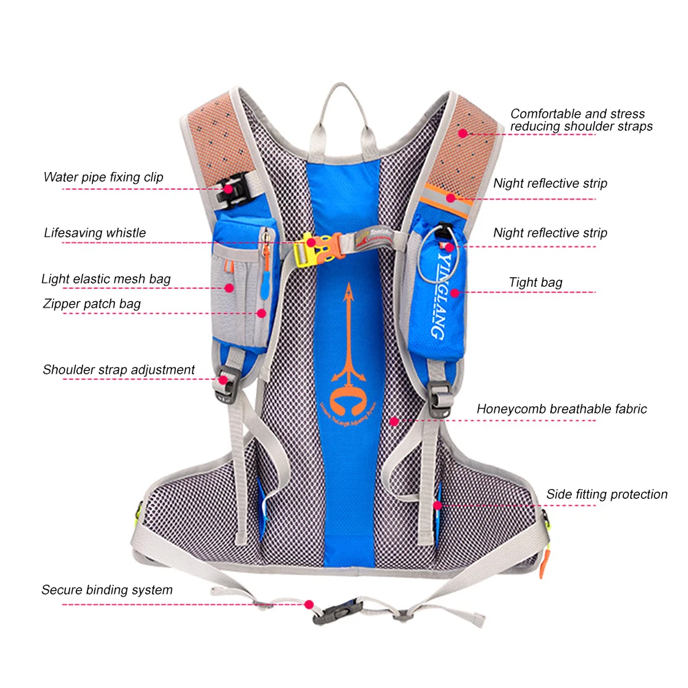 Running Hydrating Vest Backpack Cycling Hydration Vest Running Backpack Hiking Marathon Hydrating Bicycle Sports Vest 5