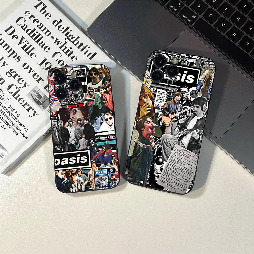 Per Iphone14 Pro Cool Oasis-Poster Custodia Per Telefono Per Iphone 11 12 13 14 Pro Xr Xs Max 14 Plus Se 13 Pro Iphone Cover Nere