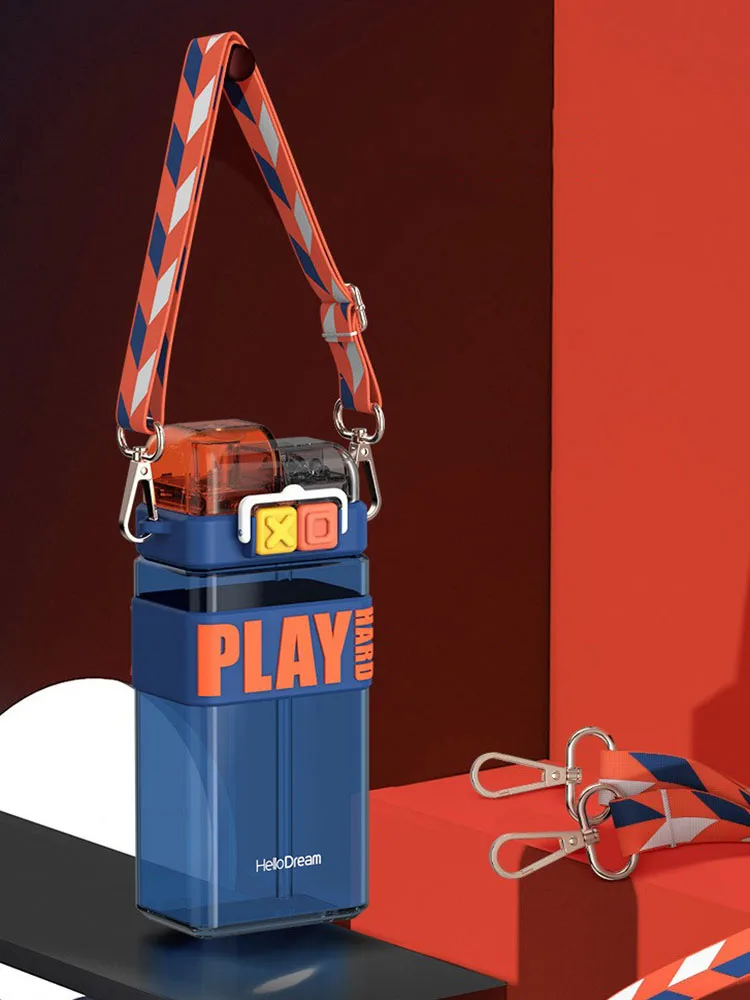 

School Kids Water Bottles Sport Big Gift Straw Portable Children Water Bottle Boy Plastic Transparent Botella De Agua Drinking