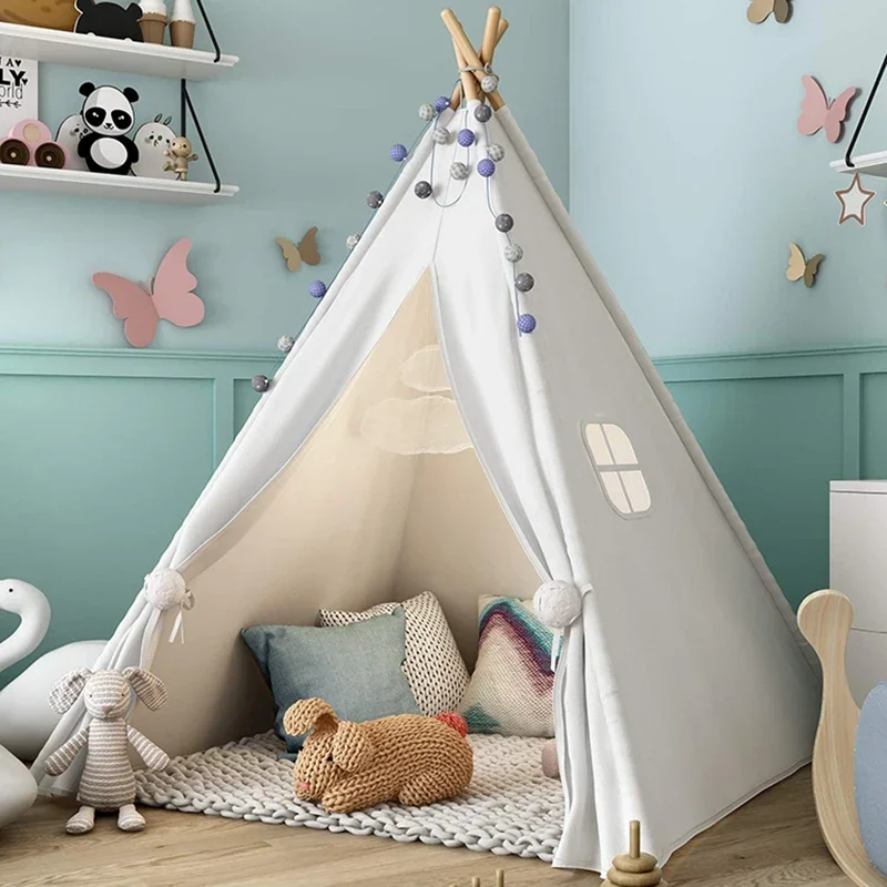 1.8m Teepee Tent for Kids Indoor Outdoor Tipi Child Tent Play House Wigwam for Children Tent House 2