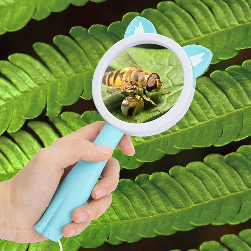 

Handheld Magnifier Cute Animal Kids Insect Inspection Magnify Loupe Kindergarten Science Experiment Toy Tools Creative Gifts