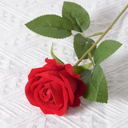 Elegant Artificial Red Rose Bouquet for Wedding and Home Decor - Realistic Floral Arrangement (Red)