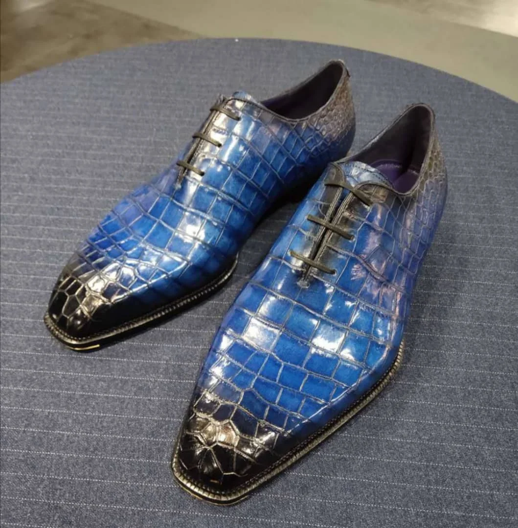 Рисунок 2 - Мужские туфли-оксфорды из крокодиловой кожи