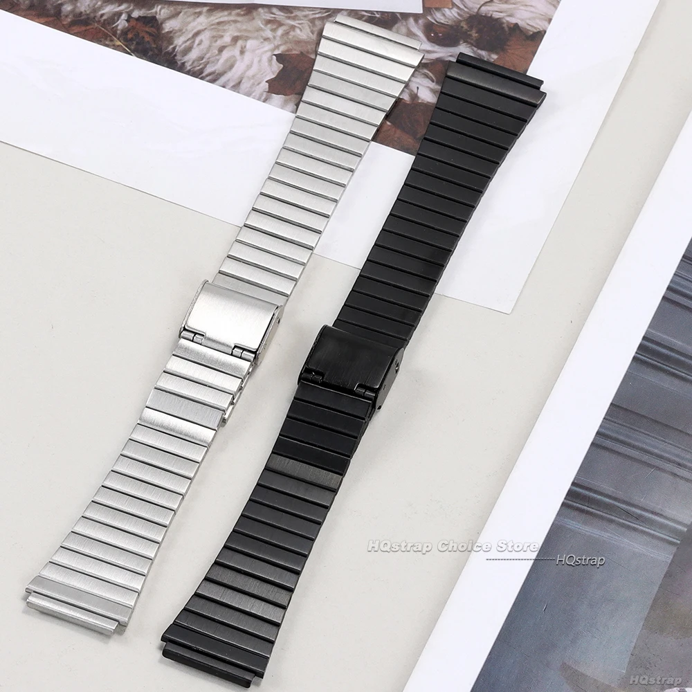 Universal Slim Stainless Steel Metal Watch Strap, 18-20mm