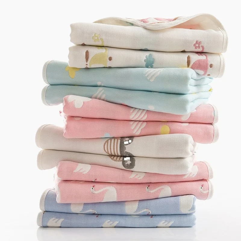 6 Layers Baby Blanket Muslin Cotton Baby Swaddle Warp Swaddle Infant Bedding Receiving Blankets Adult Bedsheets