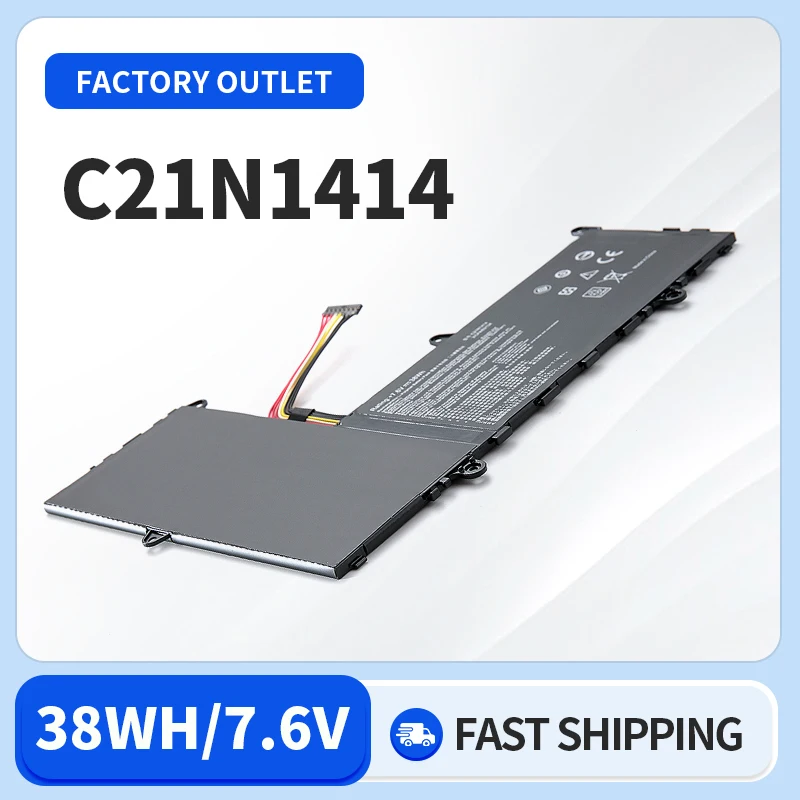 Batteria Per Laptop Somi 7.6V 38Wh C21N1414 Per Asus Eeebook X205T X205Ta X205Ta-Bing-Fd015B 11.6 "Gratuita 2 Anni Di Garanzia