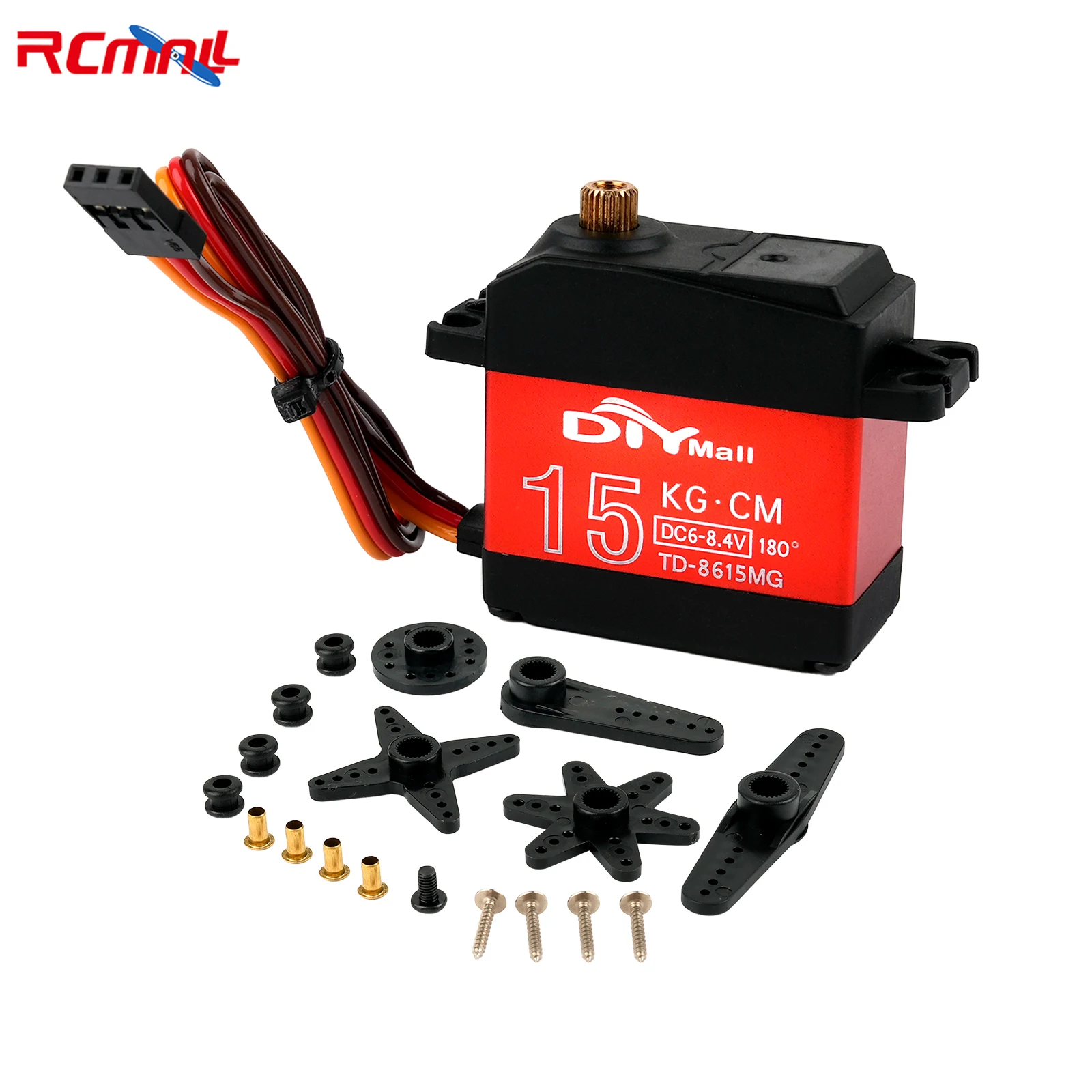 Détail de l'axe du servomoteur RC 35KG 360° pour applications de modélisme.