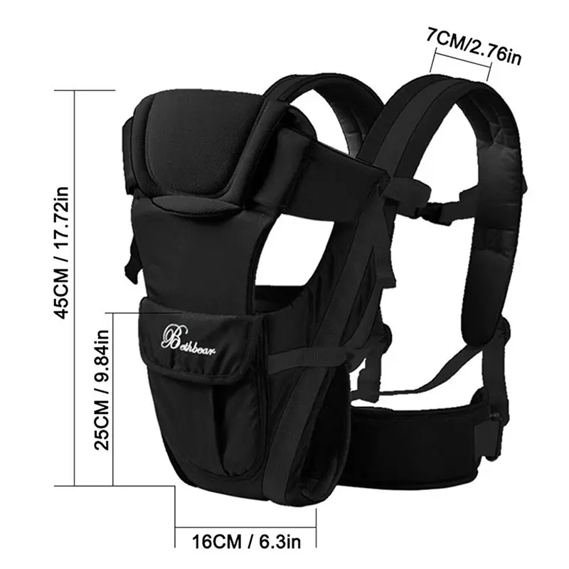 Baby Carrier Backpack 4 in 1 Front Facing Sling Pouch Wrap