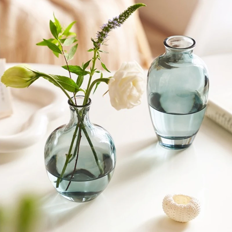 Glass Simple Creative Small Vase Set for Flower Arrangement