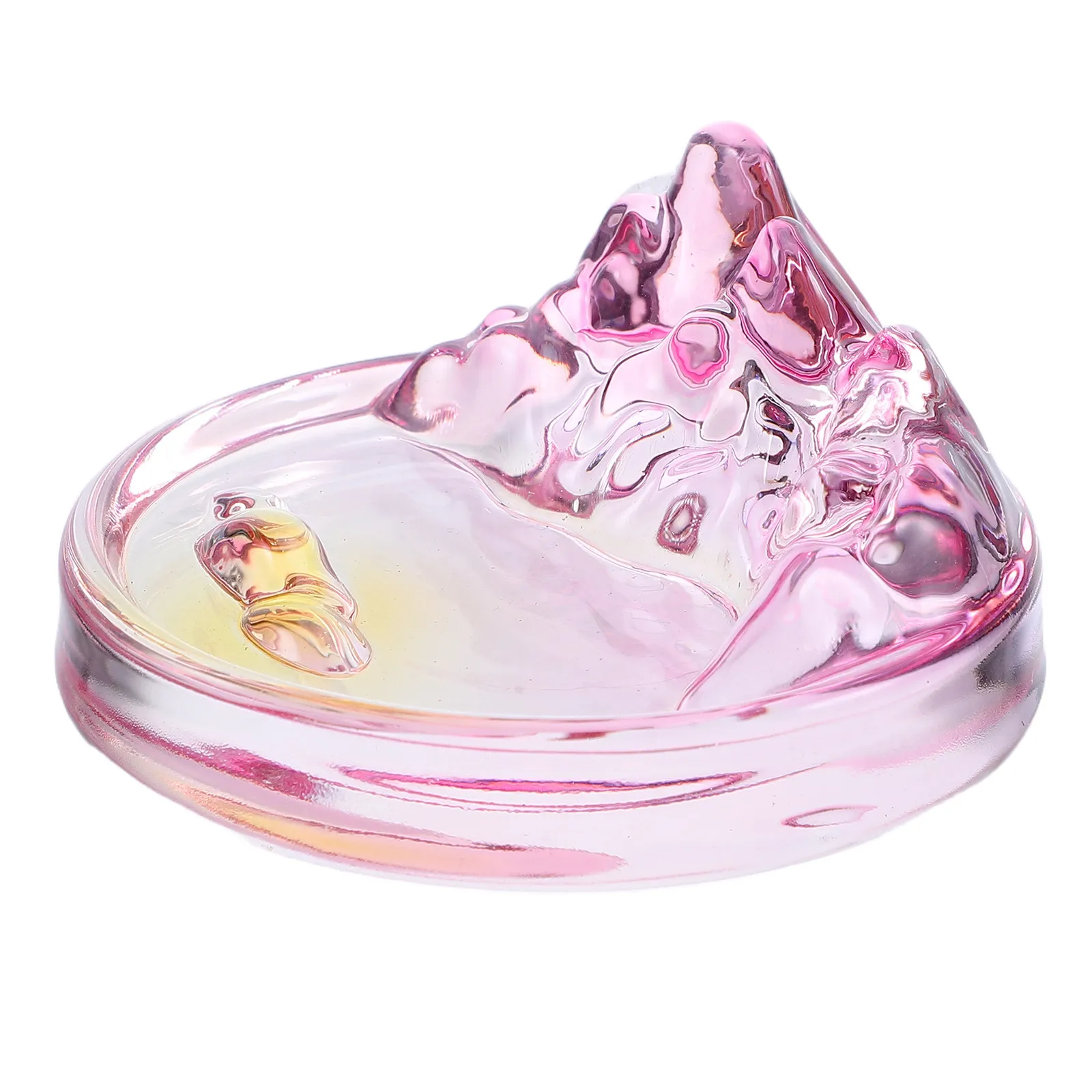 중국 서예 그림용 유리 잉크 접시 2-in-1 잉크 저장 접시 브러쉬 받침대 컴팩..