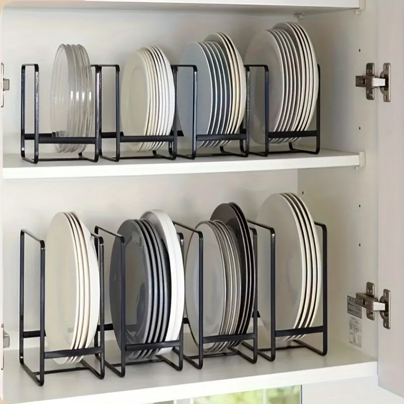 Metal Kitchen Rack-for Cups, Plates, Ideal for Countertops，Durable Dish Drainer, Space-Saving Pull Out