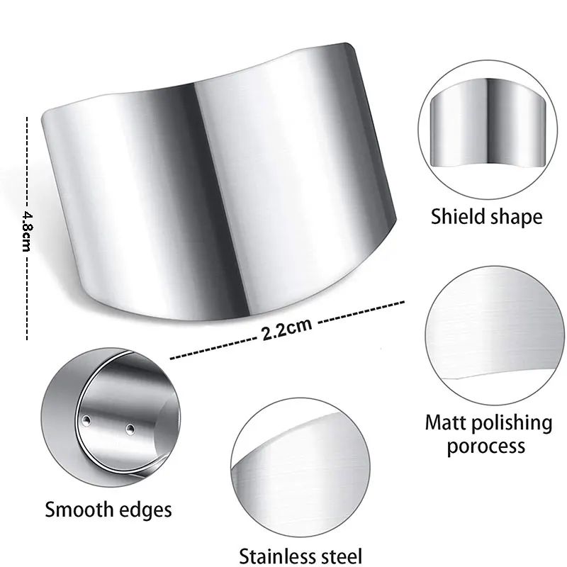 Stainless Steel Finger Anti-cut Finger Guard Protector Gadgets for Hand Safe Easy Cutting Cooking Tools Kitchen Accessories 1Pcs