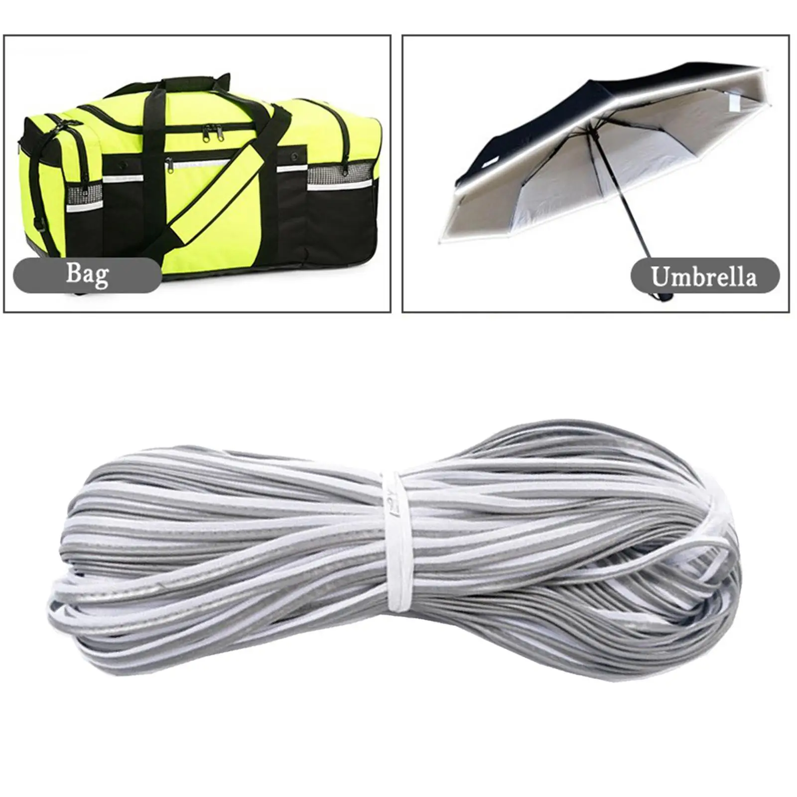 

Reflective Piping Fabric Strip Markers Webbing Tape Garment Braided