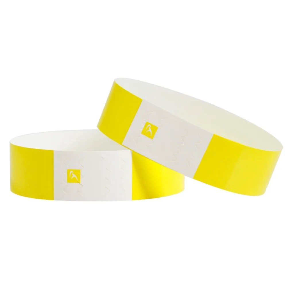100 Pcs Paper Tyvek Wristbands Waterproof Ticket Bar Identity Synthetic Paper Wrist Playground Swimming Bracelets ID Wrist Bands