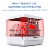 110V Home Kitchen Appliance Dishwasher Professional Portable Table-top Full-automatic Mini Dishwasher Portable Dish Washer 3