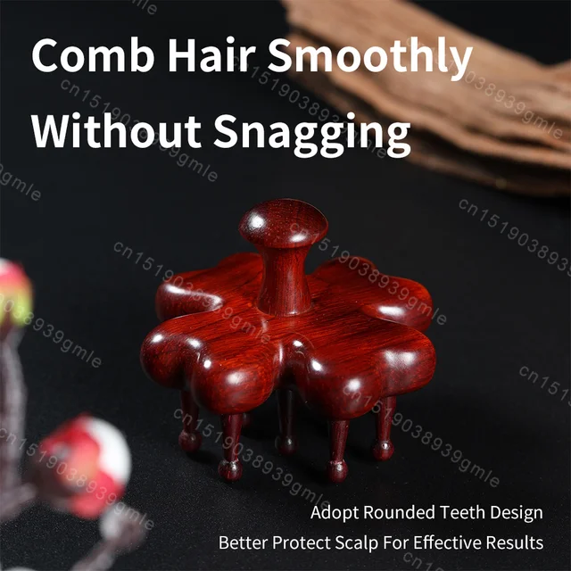 Natural Sandalwood Massage Comb Massage The Scalp Head Massager Travel Carrying Guasha Scraping Body Massager Fatigue Relaxation