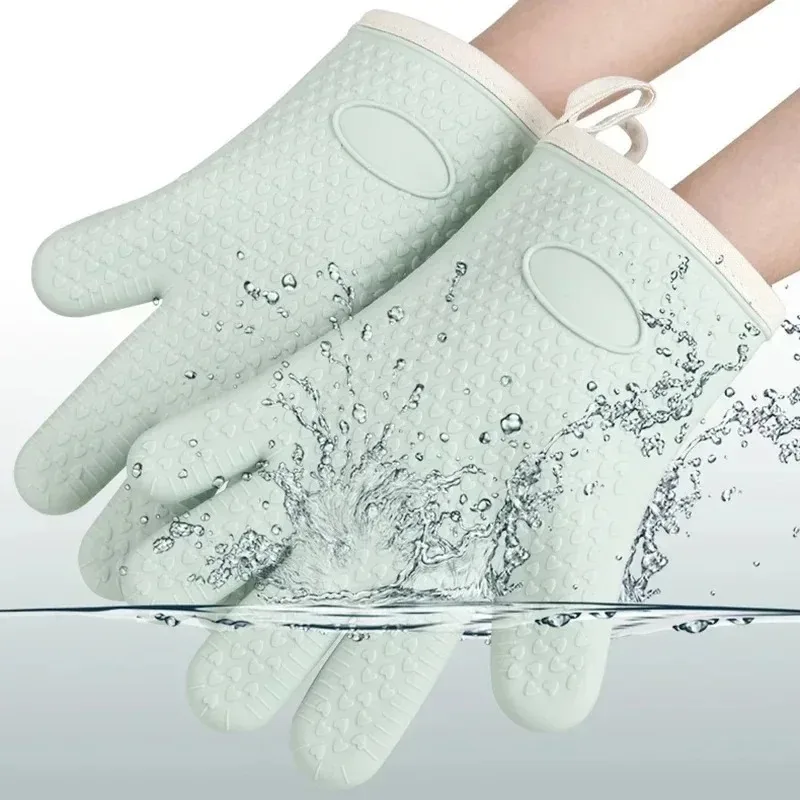 Thick Heat-Resistant Silicone Gloves for Microwave Oven Baking - Anti-Scald, Non-Slip Kitchen Essentials for  Home  Use