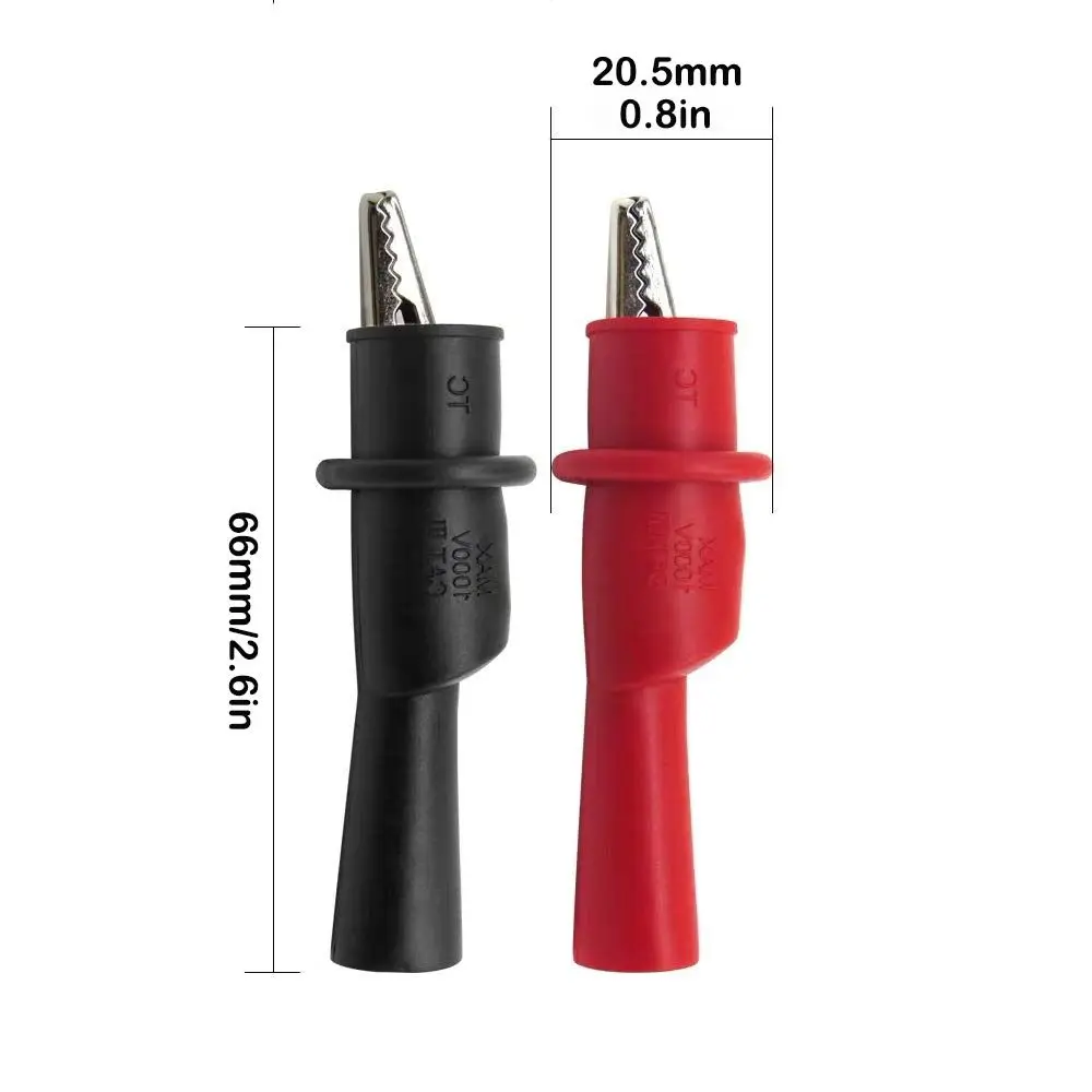Alligator Clips Electric Test Clamp Test Probes Test Clip Test Leads Electrical Clamp 1Pair Alligator Crocodile Test Clip Clamp For Multimeter Tester Probe Crocodile Electrical Clamp For Testing Probe Meter