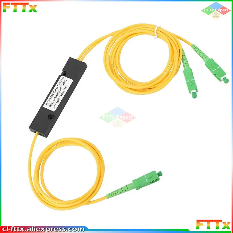 Plc Splitter Sc Apc 1 X2 Plc Singlemode Fibra Ottica Splitter Sc/Apc Pcl Splitter Computer Cable Sleeve
