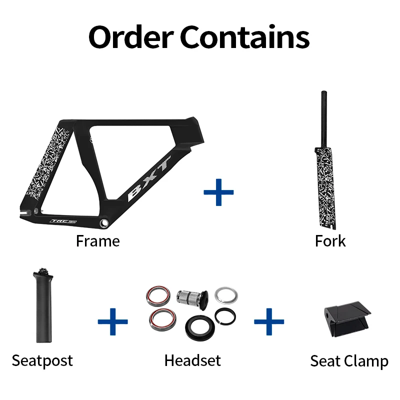 BXT TRC 195 Carbon Fixed Gear Track Frameset 700C Carbon