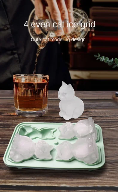 Stampo Per Ghiaccio A Forma Di Orso In Silicone: Senza BPA, Con Coperchio, Perfetto Per Cocktail E Bevande Fredde! - Foto 10