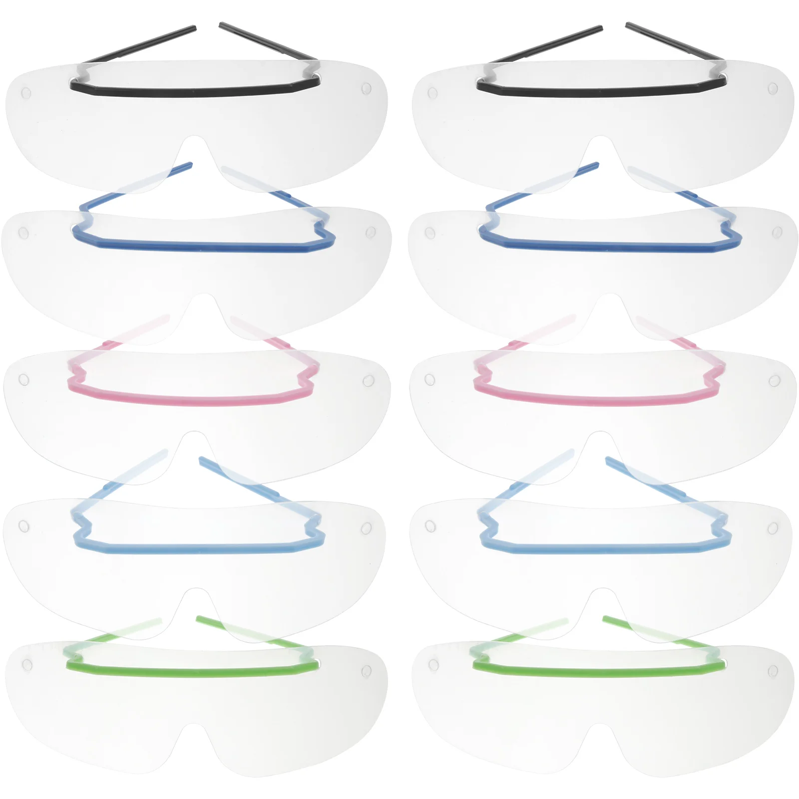 10pcs of One Bag Prevent Goggles Protective Glasses Eyes Protector Disposable Eye Mask Windproof Eye Cover for Man Woman (Assort 2