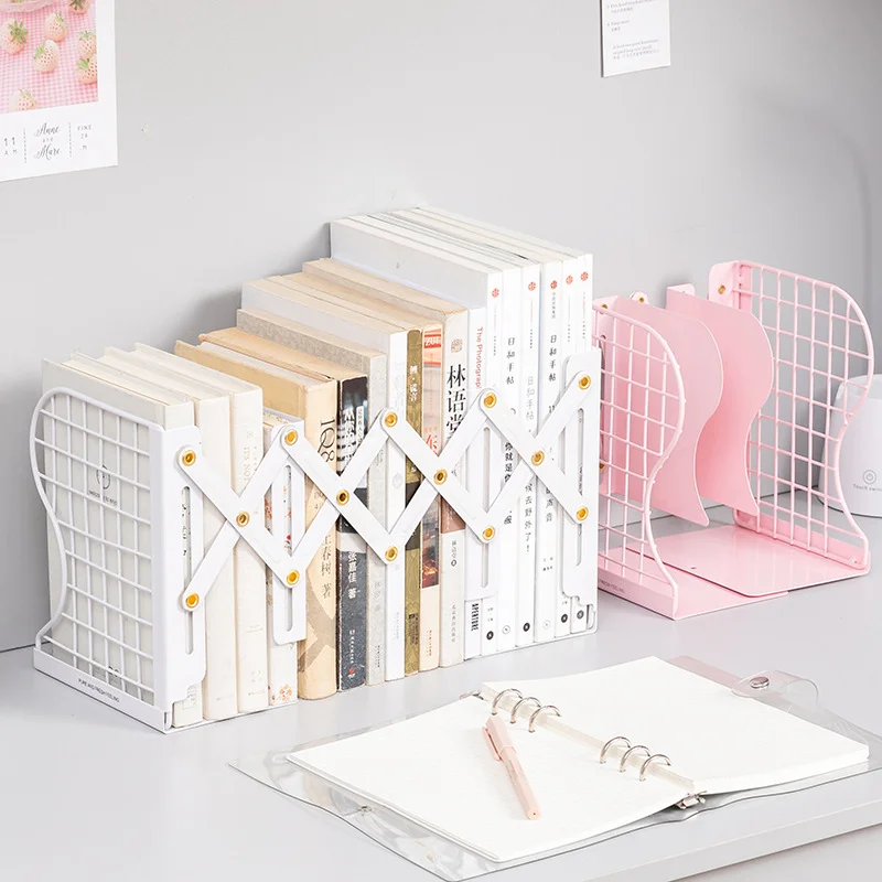 Reading Stand Book Organizer Book Holder Book Stand 3Colors Retractable Book Stand Creative Students Use Bookshelf Data Clip Stretch File Baffle Retract Zoom Book Shelf Bookend