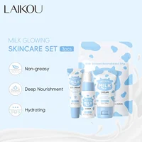 Deep Hydration Milk Skincare Set Softening Serum Gentle Eye Cream Radiant Moisturizing Glowing Trio 2