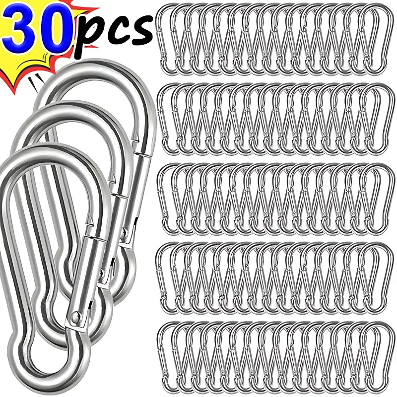 

Mini Carabiner Spring Snap Hook Alluminum Alloy Carabiner Steel Clips Keychain Heavy Duty Quick Link for Camping Hiking Travel