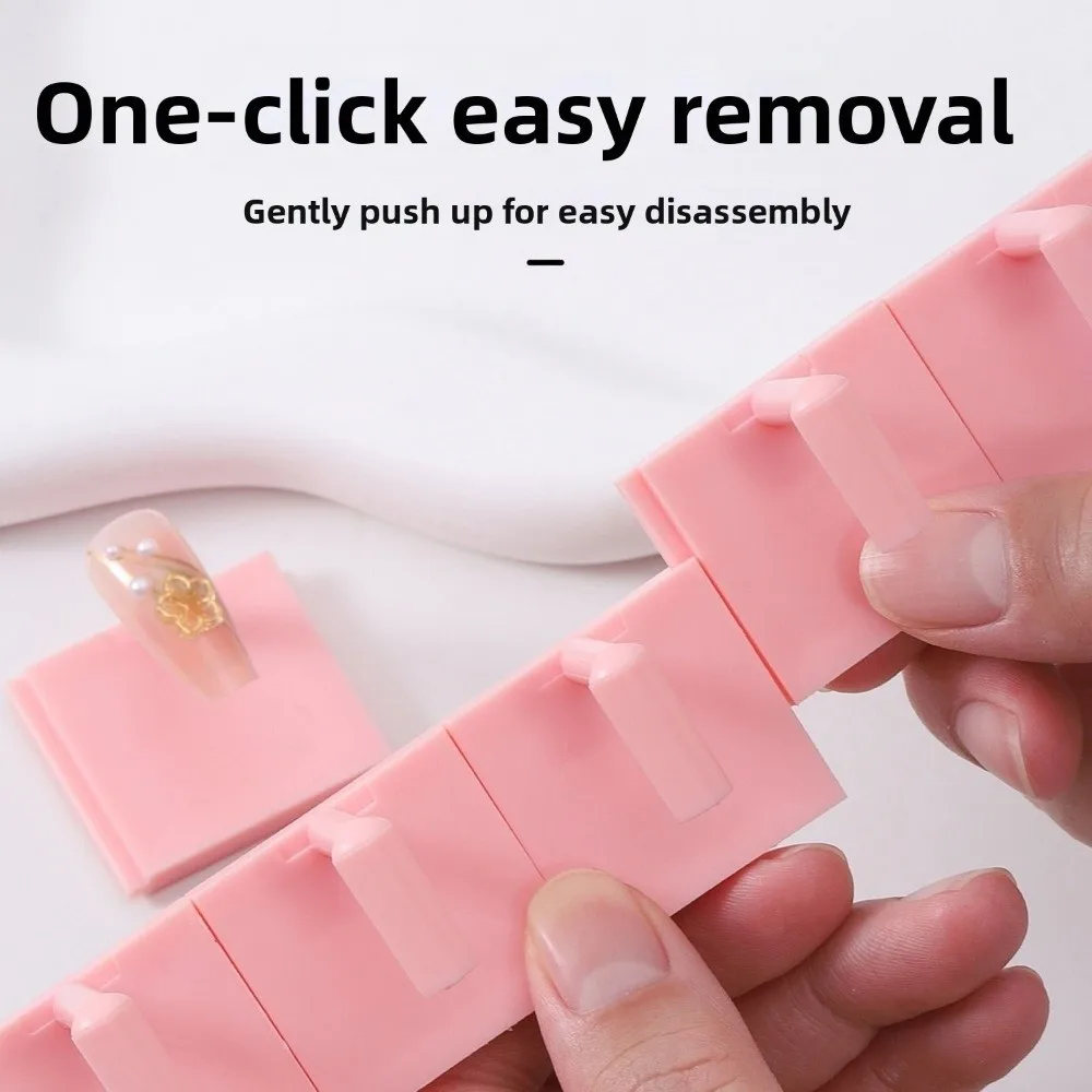 10개 분리형 네일 연습용 디스플레이 스탠드 캣츠아이 흡착 네일 폴리쉬 컬러 디스플레이 프레스온 네일 디스플레이 베이스