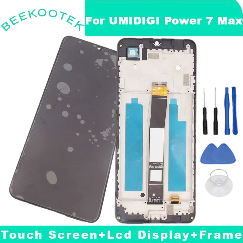 

Новый оригинальный ЖК-дисплей Power 7 Max сенсорная стеклянная панель с рамкой дигитайзер Ремонт Запасные части для UMIDIGI Power 7 Max
