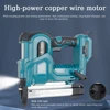 Cordless Electric Nail Gun Straight/N-shape Nails Pure Copper Motor Woodworking Universal DIY Nailing Machine For Makita Battery 5