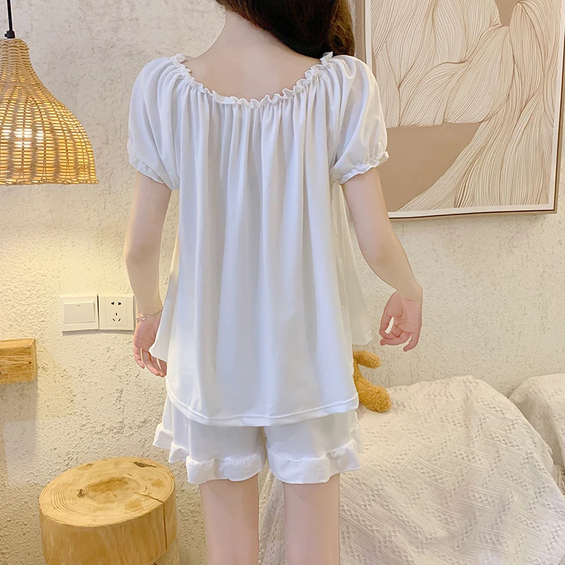 chinese dress ladies Ladies Silk Short Nightgown W/ Lace main image 0