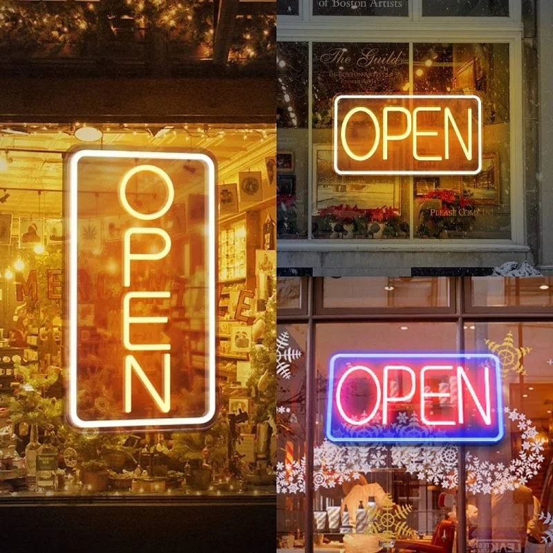 Open Neon Lights on the Wall Led Christmas Decoration Sign For Bars Coffee Stores Billboard Decor Rooms Signs Room Light Lamp led store open neon sign light usb busines signs advertising light shopping neon business store billboard for bars coffee