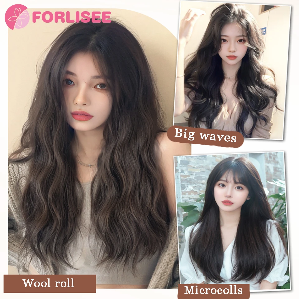 Curly Hair Wig Fluffy Hair Volume One Piece Long Extensions U-shaped Extensions For Women