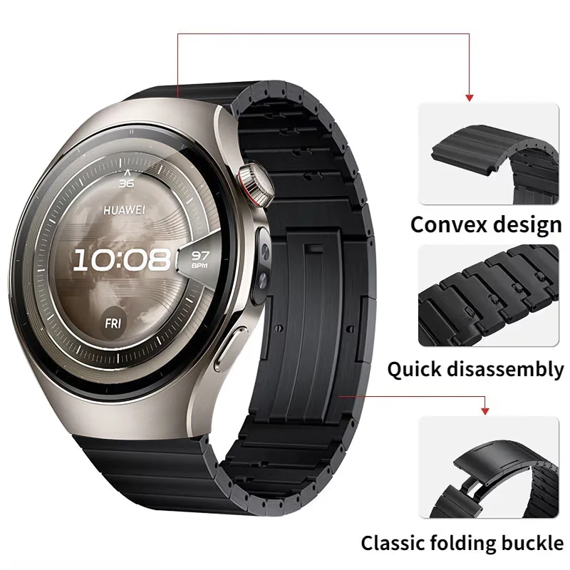 Premium 22mm Titanium Lightweight Wristband Strap
