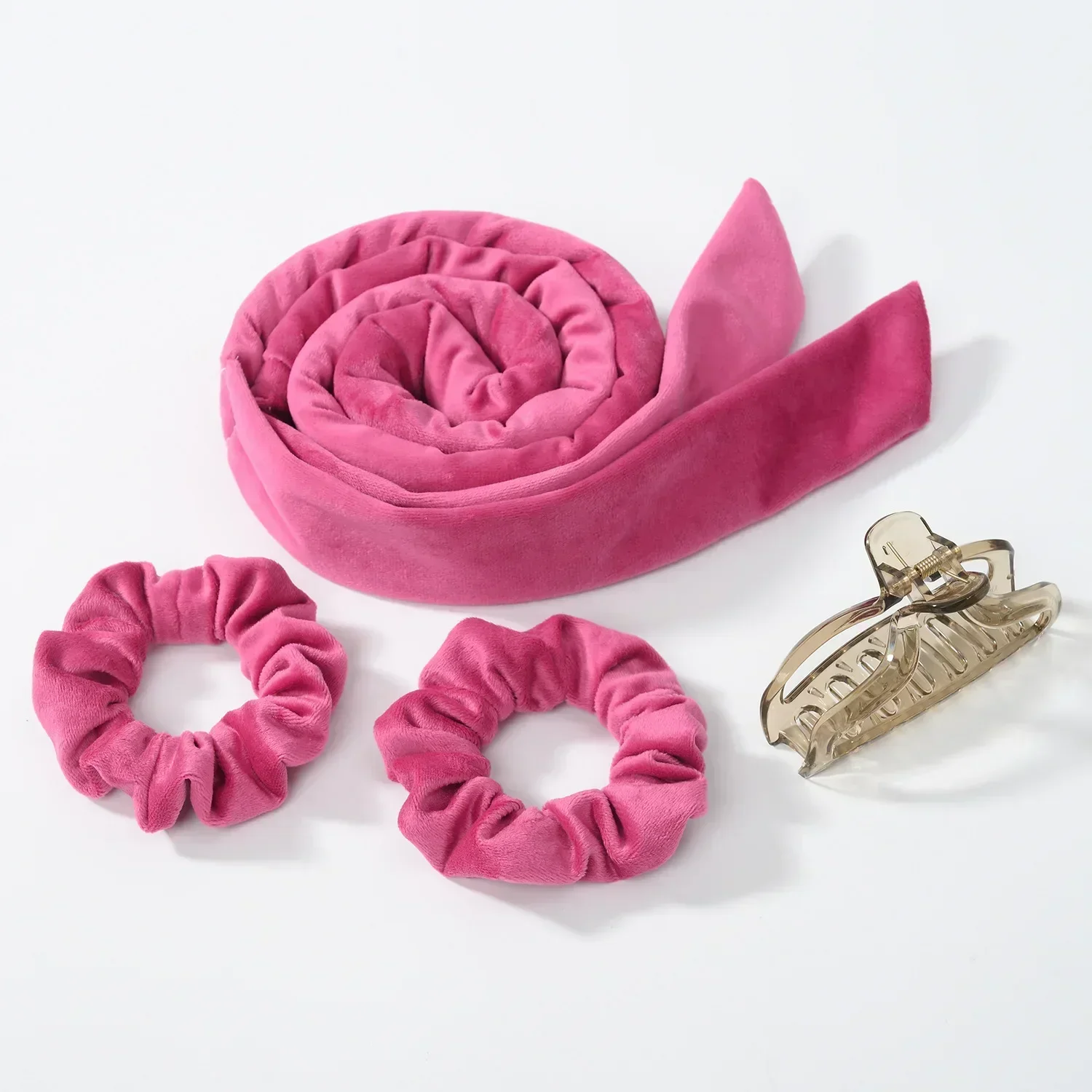 Girls Heatless Curler Rod Headband No Heat Hair Rollers Velvet Bow Tie Curls