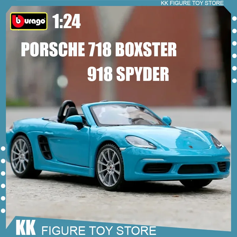 

Bburago 1:24 Porsche 718 Boxster 918 Spyder спортивный автомобиль литый под давлением модель из сплава роскошный автомобиль Новая Энергия подарок на день рождения игрушка