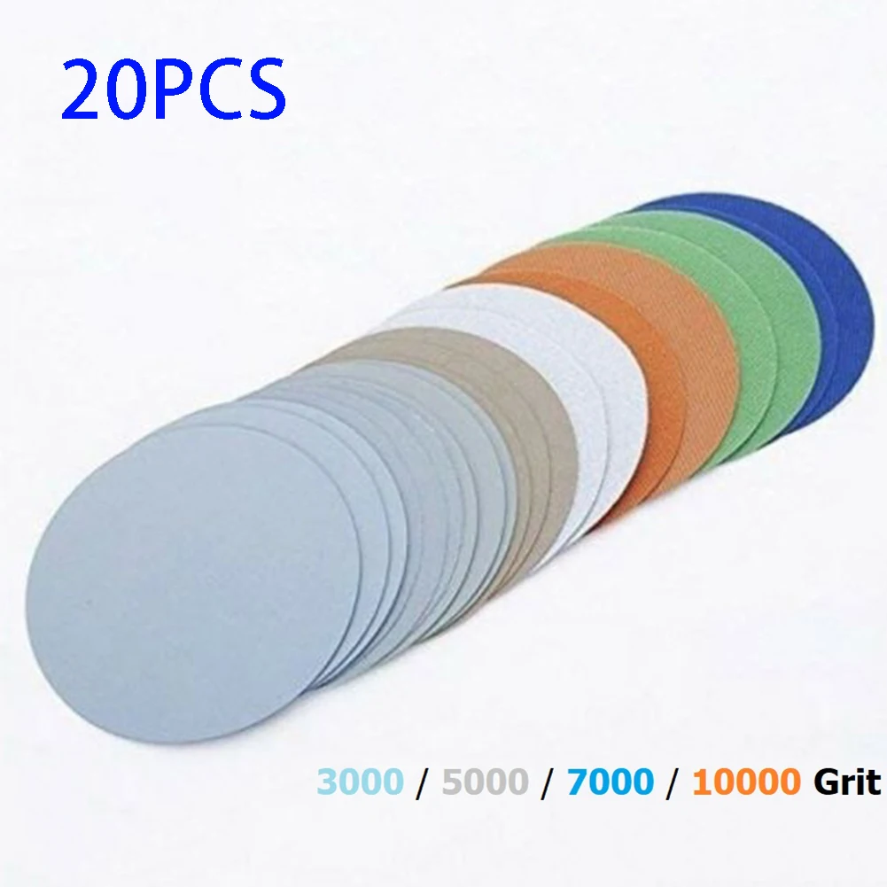 

Polishing tool Sanding Discs Sandpaper Waterproof Wet/Dry 3000 5000 7000 10000 Grit 4inch Anti-static Hook&Loop