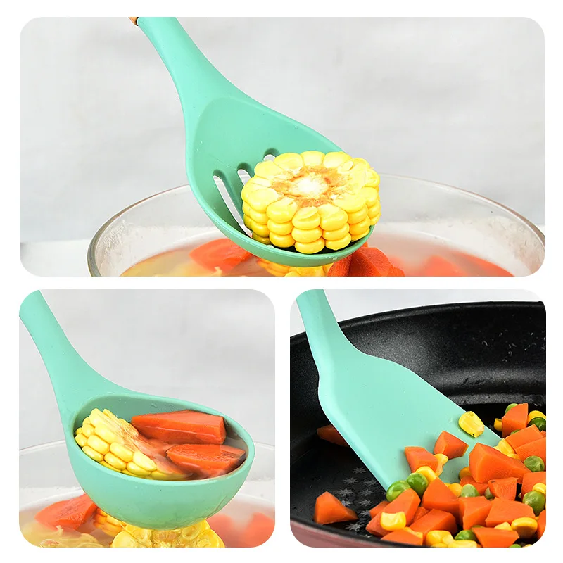 Silicone Kitchen Utensils Set Non Stick Spatula Soup Spoon
