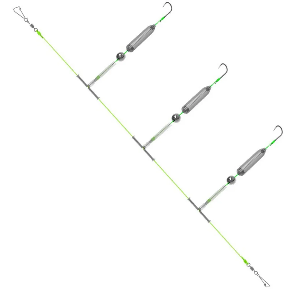 1 Stück 3 Haken Angeln Haar Rigs Haken Widerhaken Iseni Haken Karpfen Angelhaken gebrauchsfertig Größe 4 # -11 # Karpfen Rigs Angelköder – Detail 4