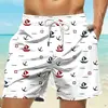 Men's Board Shorts Swim Shorts Swim Trunks Drawstring Elastic Quick Dry Short Beach Hawaiian Casual Black White Micro-elastic 1