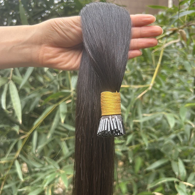 Remy I Tip Hair Extension Natural Color Human Hair Extension 100pc/Set Capsule Keratin Natural Fusion Human Color