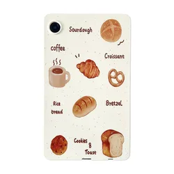 Vibrant Cartoon Printed Soft TPU Shockproof Protective Tablet Case - Tab S9 11 (Bread)
